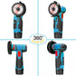 12V Cordless Angle Grinder – Dual Battery Pack + Fast Charger